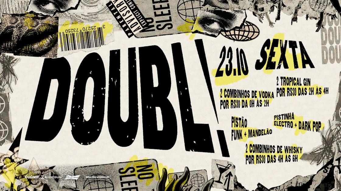 Capa de Doubl! //Funk//Eletro//Dark Pop// 23.10 @Cucko