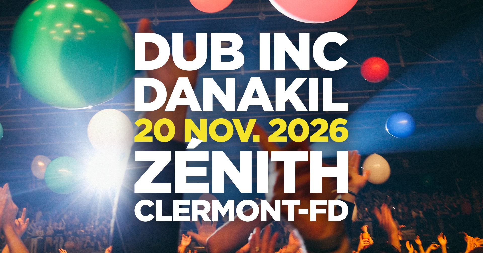 Dub Inc & Danakil seront de passage au Zénith d’Auvergne le 20 novembre pour une soirée reggae lumineuse. Prends ta place sans attendre 🎟️