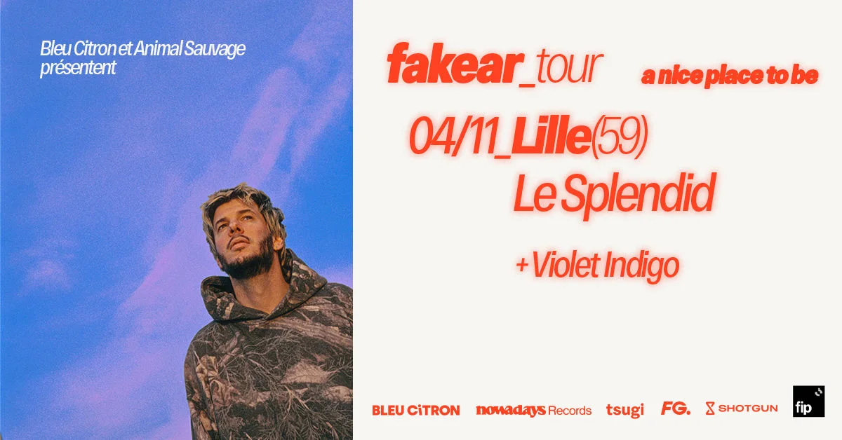 Fakear sera de passage au Splendid à Lille le 4 novembre pour présenter son dernier album, 'a nice place to be'. Prends ta place pour ne pas manquer ça 🎟️