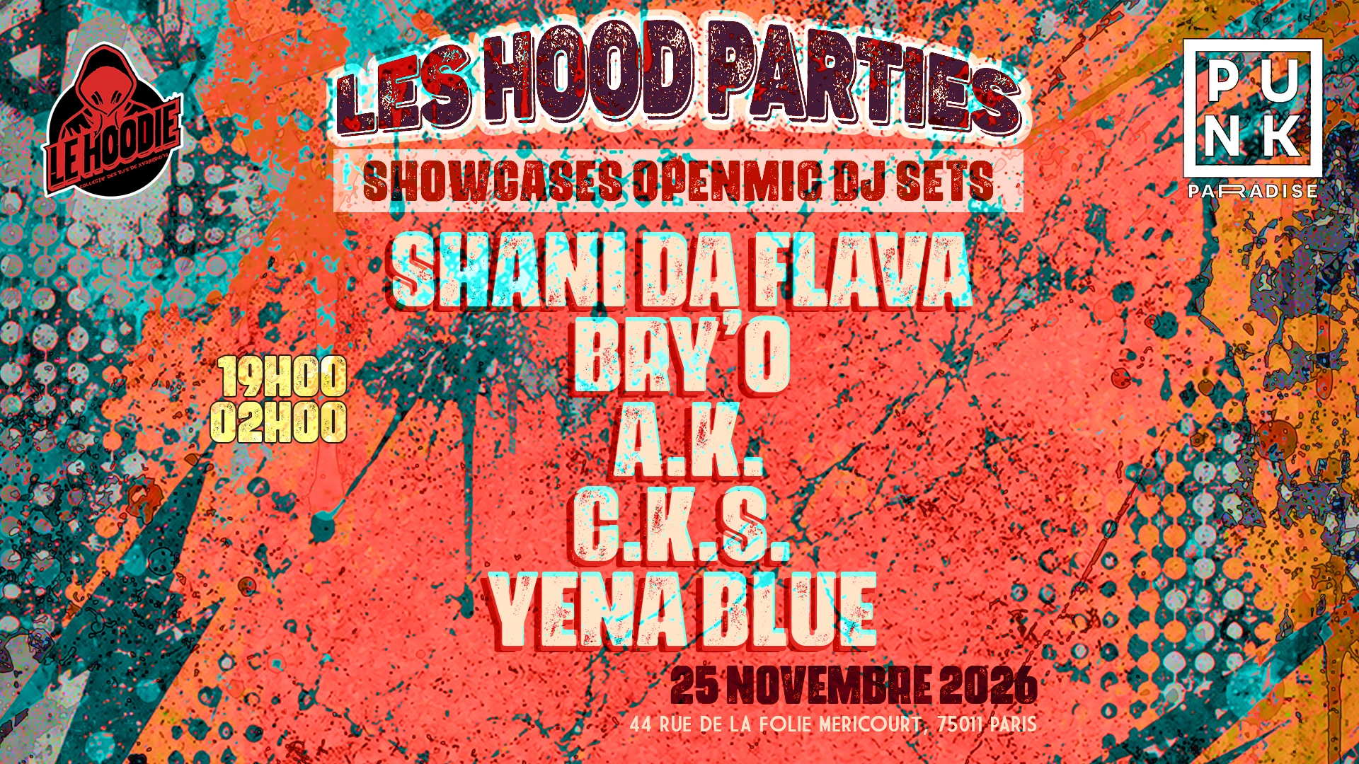 Hood Party - 25 Nov Au Punk Paradise