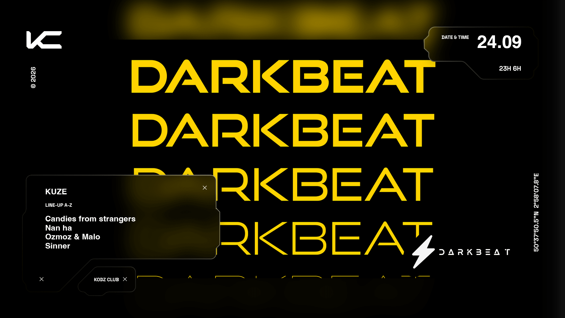 KODZ X DARKBEAT PRESENTS : KUZE, NAH NA, OZMOZ & MORE