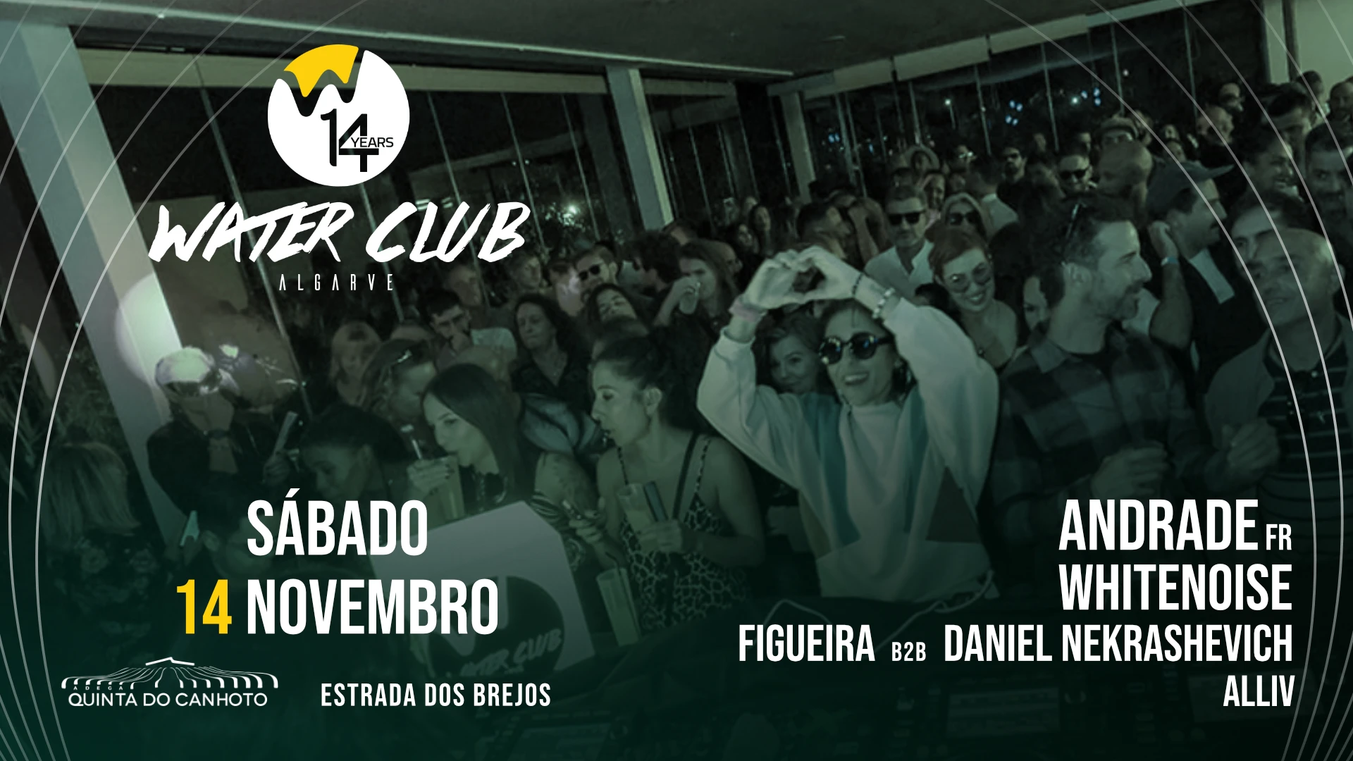 O Water Club Algarve celebra 14 anos de história com um reencontro especial na Quinta do Canhoto. Garante já o teu bilhete!