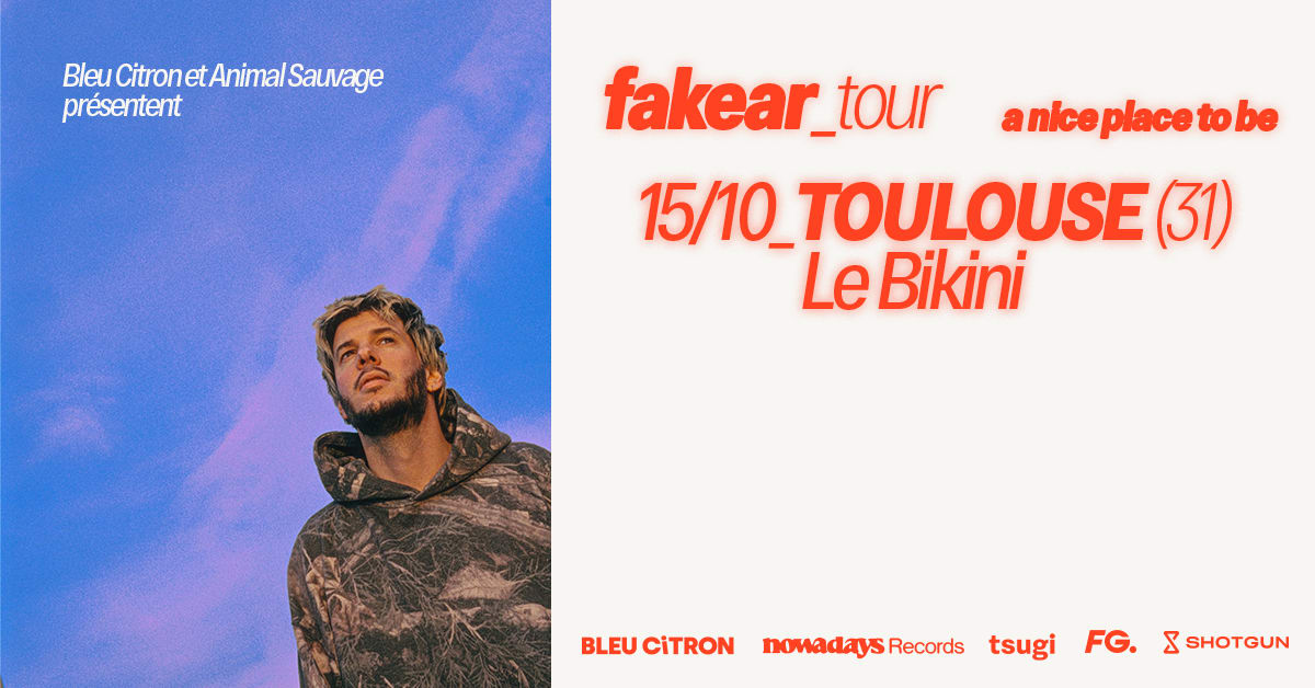 Fakear sera de passage au Bikini le 15 octobre pour présenter son dernier album, "a nice place to be". Prends ta place pour ne pas manquer ça 🎟️