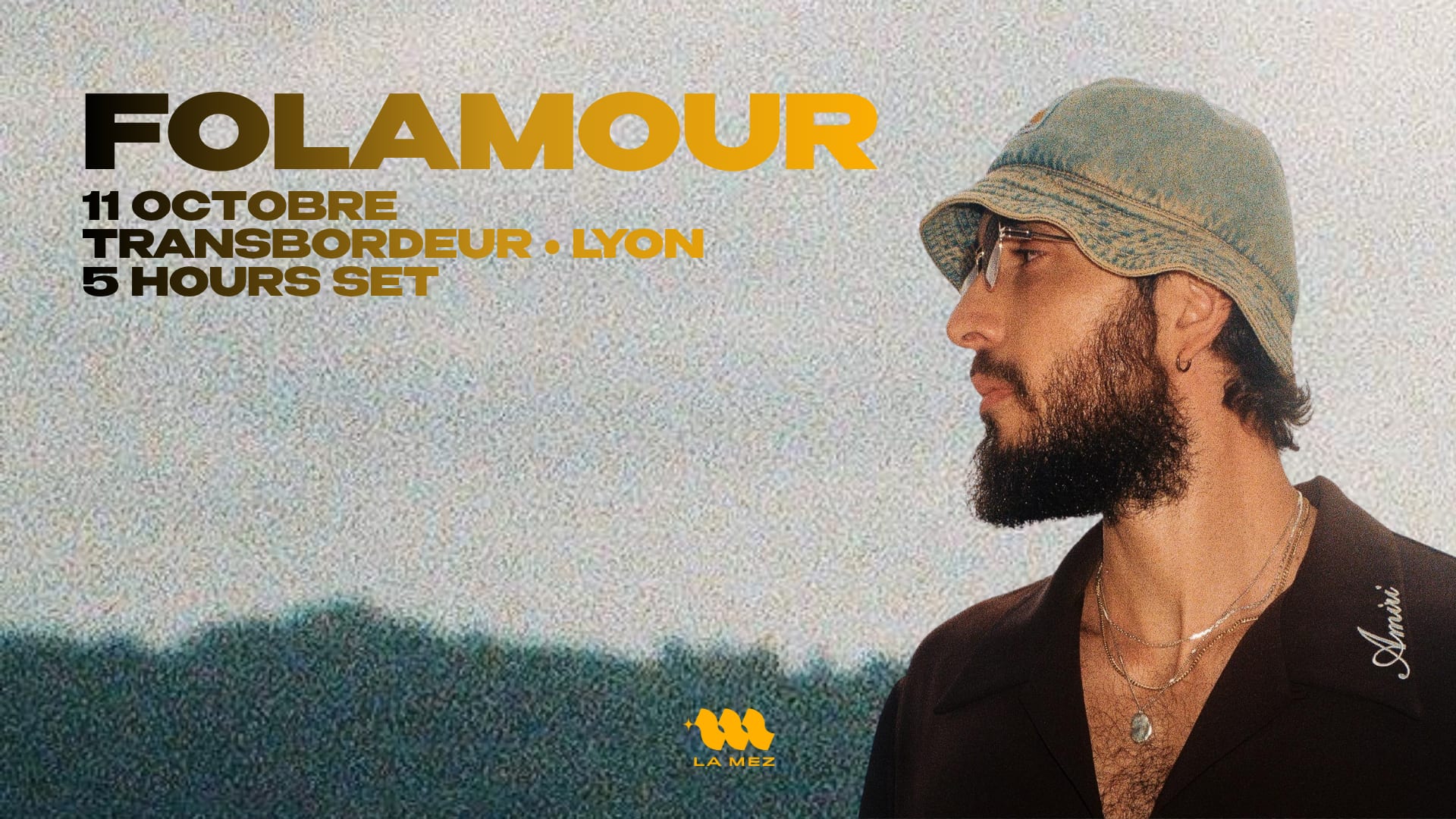 ☀️ Folamour sera de passage au Transbordeur le 11 octobre pour une soirée de disco house ultra solaire. Prends ta place et viens prolonger l’été 🎟️