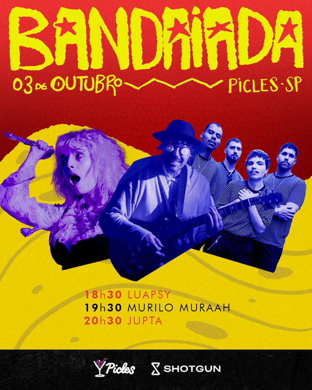 Sábado 18:00 - Bandaiada · Luapsy + Murilo Muraah + Jupta