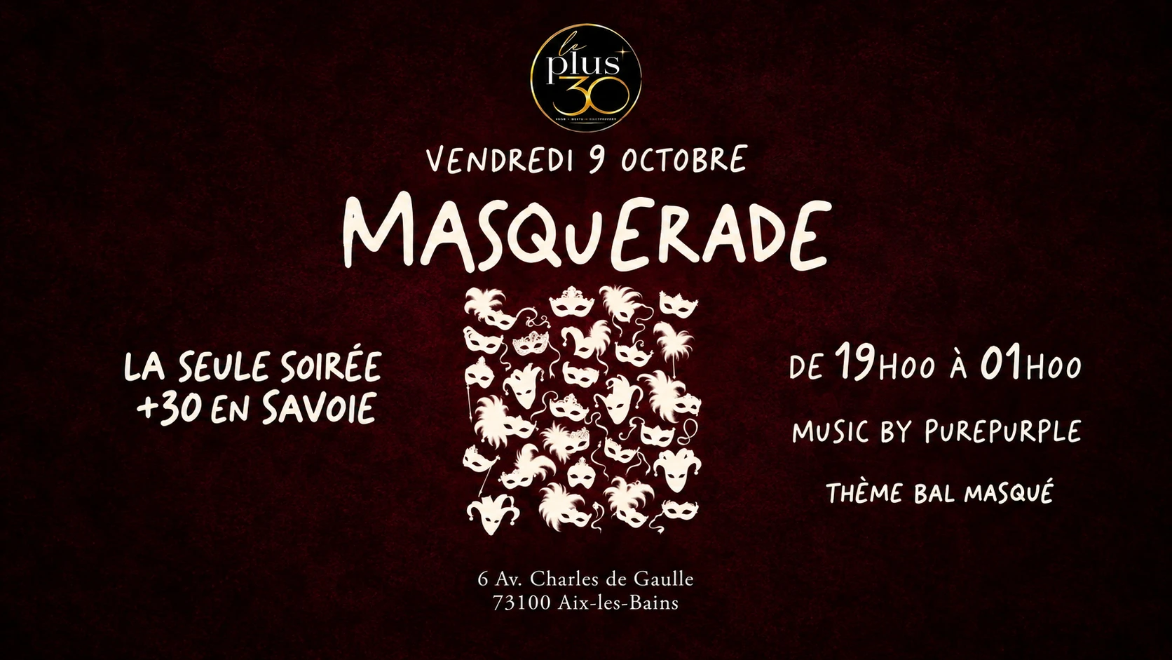 La + 30 Édition Masquerade