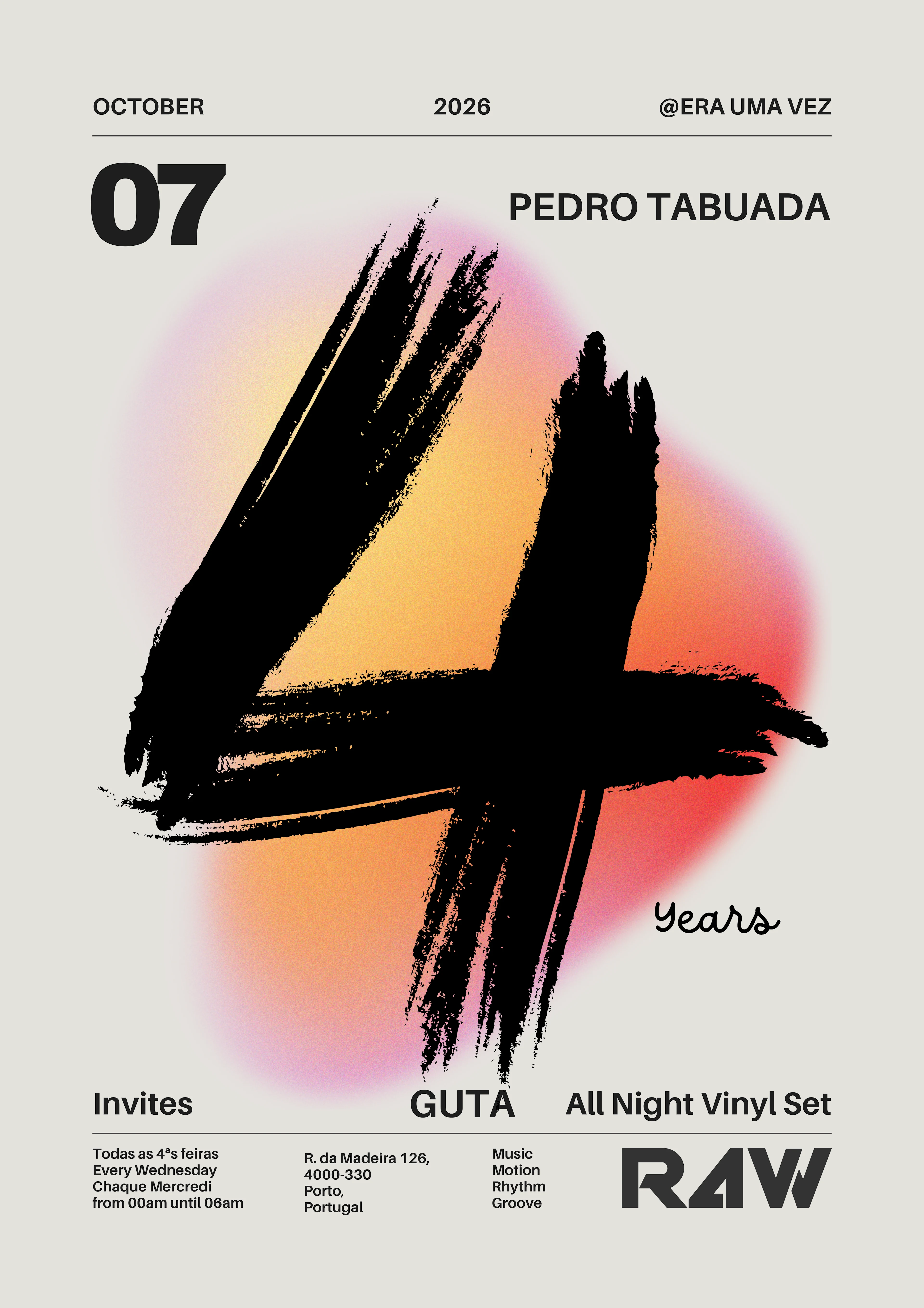 4th Anniversary Pedro Tabuada Invites Guta