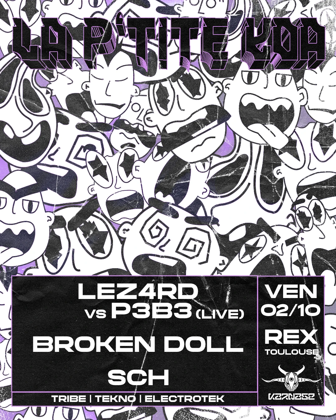 La P'tite Koa W/ Lez4rd Vs P3b3, Broken Doll, Sch
