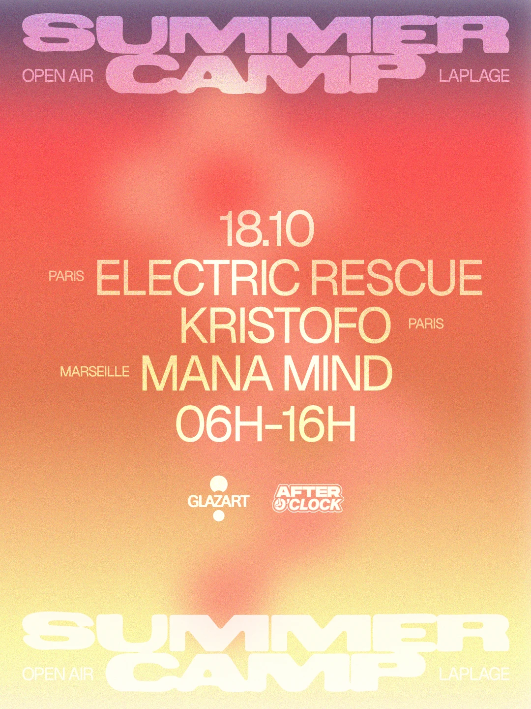 After O'clock X La Plage Open Air : Manamind, Kristofo, El..