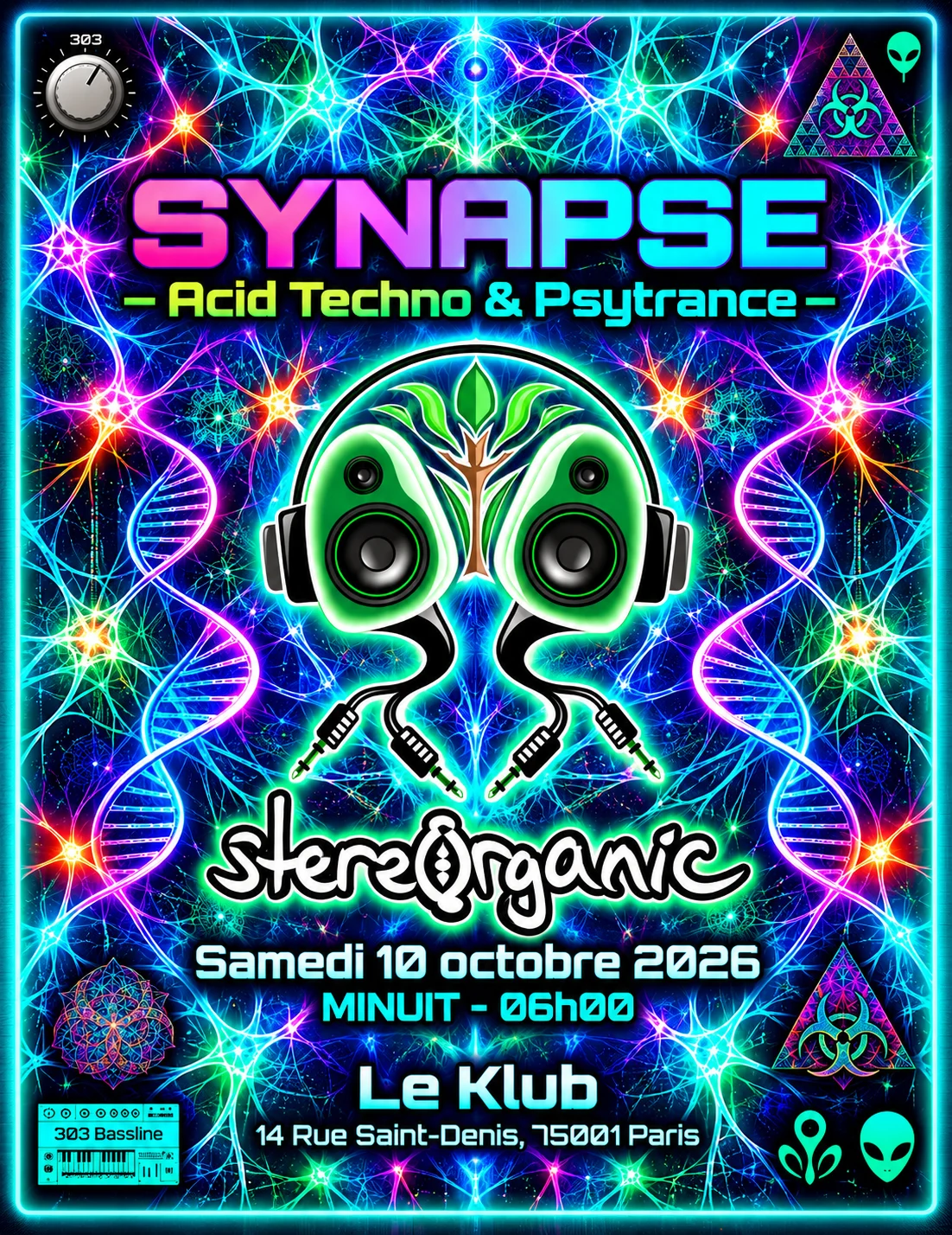 Stereorganic Présente : Synapse - Acid Techno & Psytrance