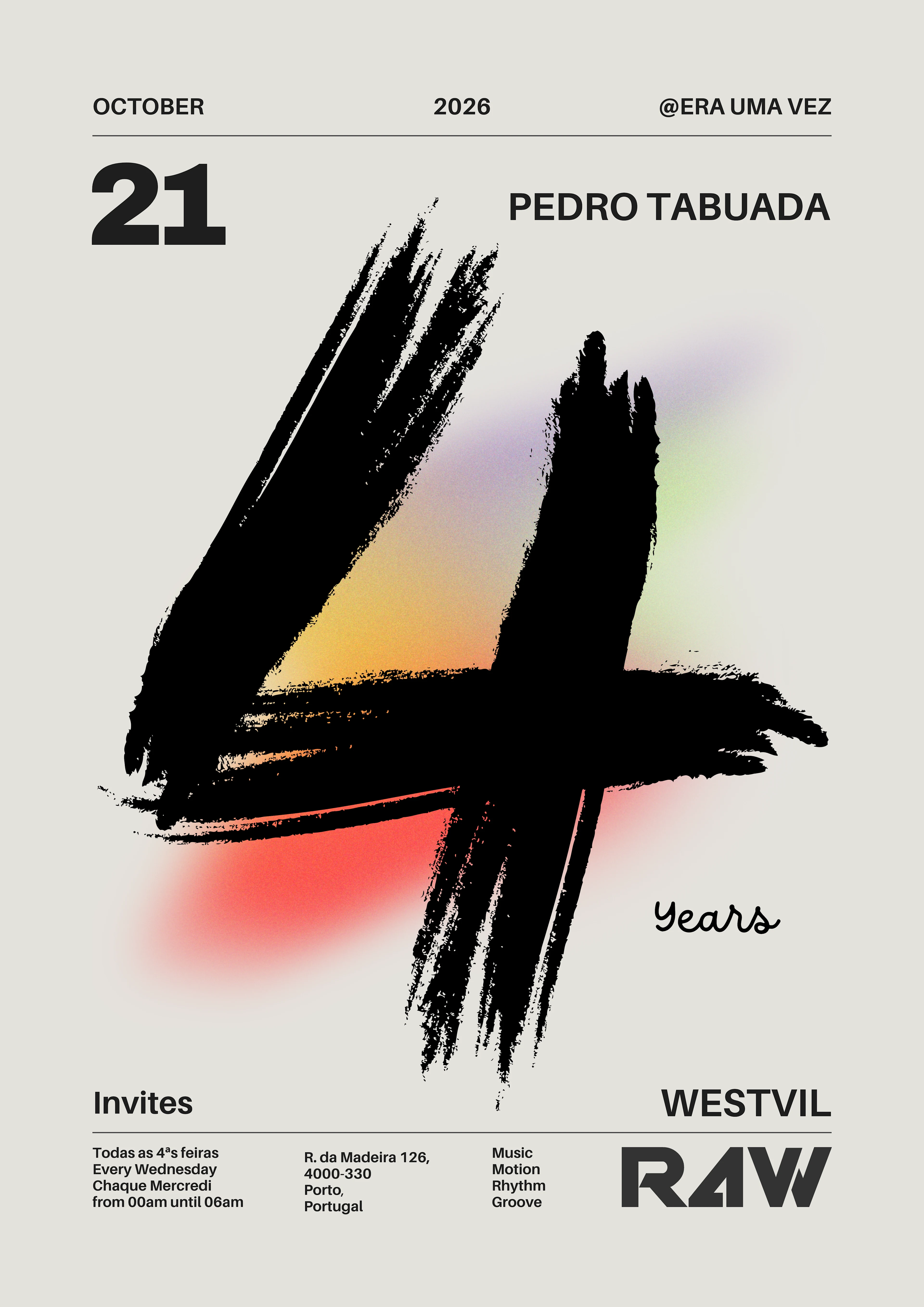 4th Anniversary Pedro Tabuada Invites Westvil