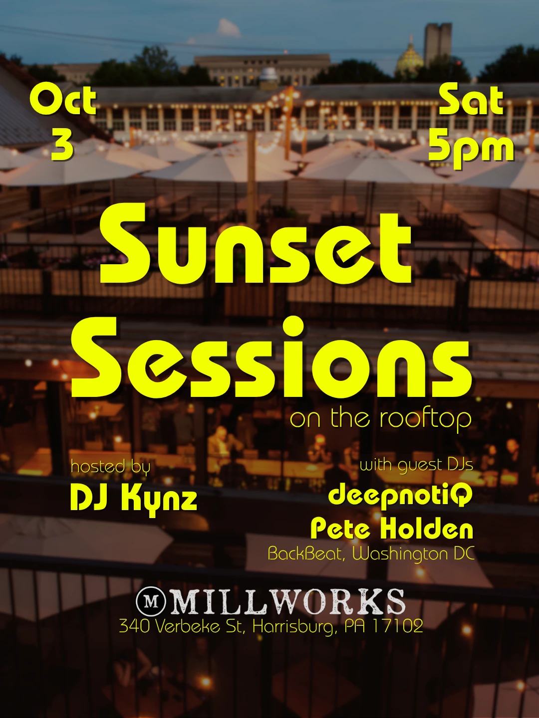 Sunset Sessions At Millworks, Oct 3