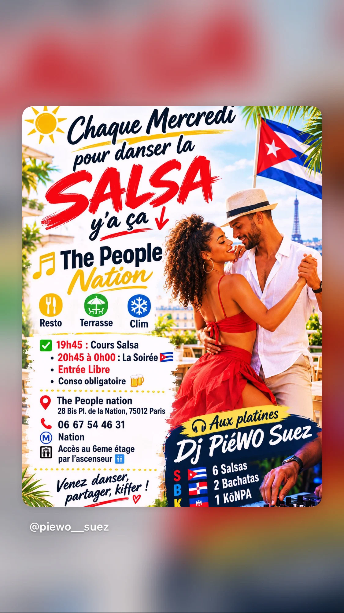 Mercredi / Cours & Soirée Piscine Salsa Party