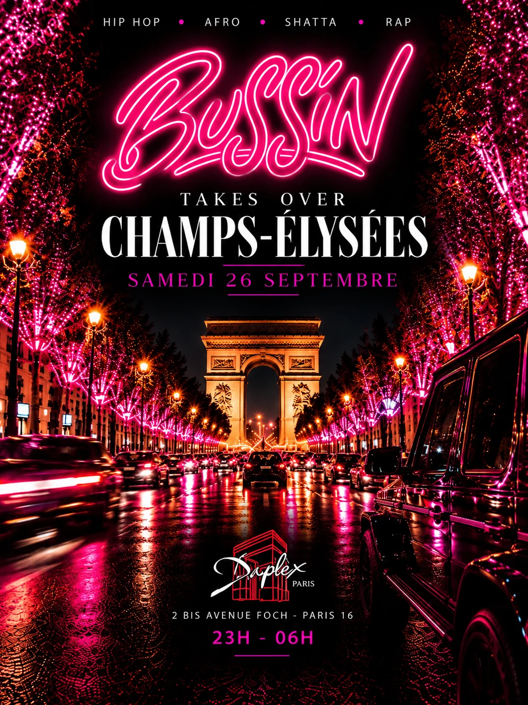 Bussin Takes Over Champs-Elysees