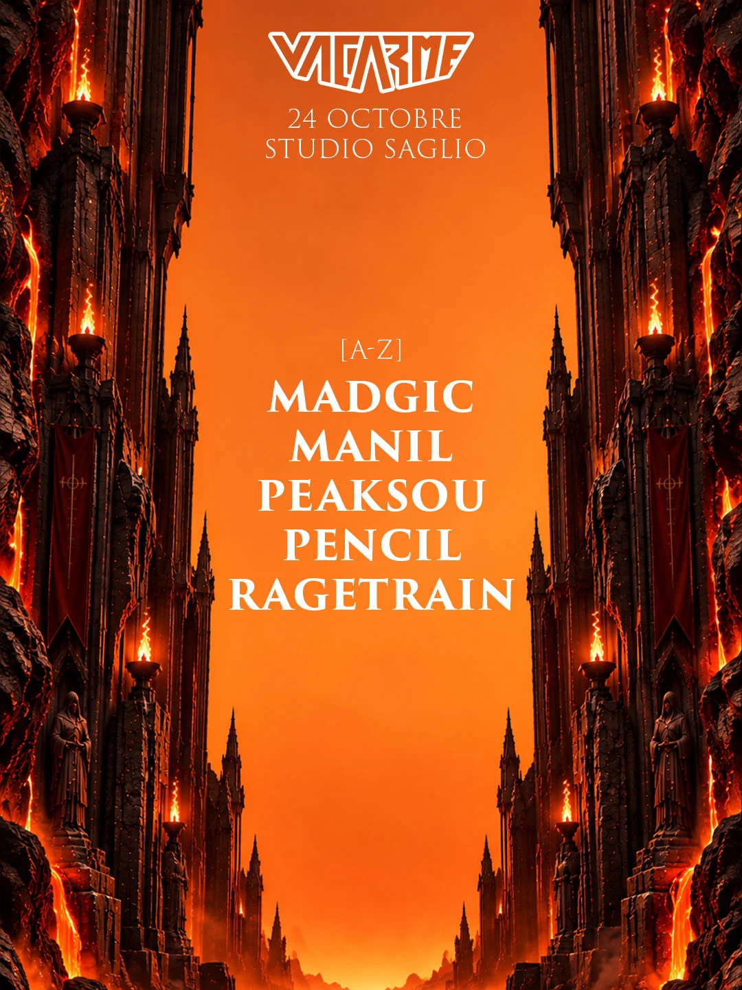 Vacarme W/ Ragetrain, Peaksou, Manil, Pencil & Madgic !
