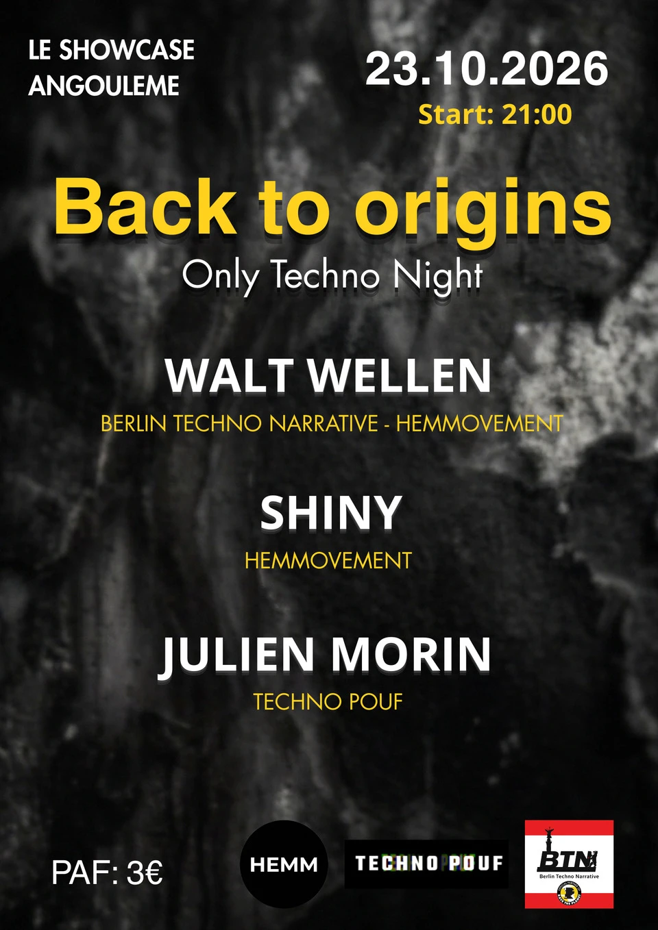 Back To Origins - Only Techno Night
