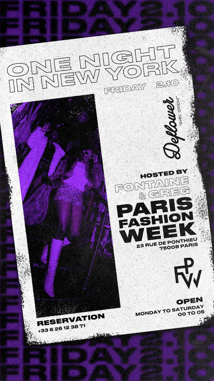 One Night In New York-Deflower Paris Fashion Week 2 October