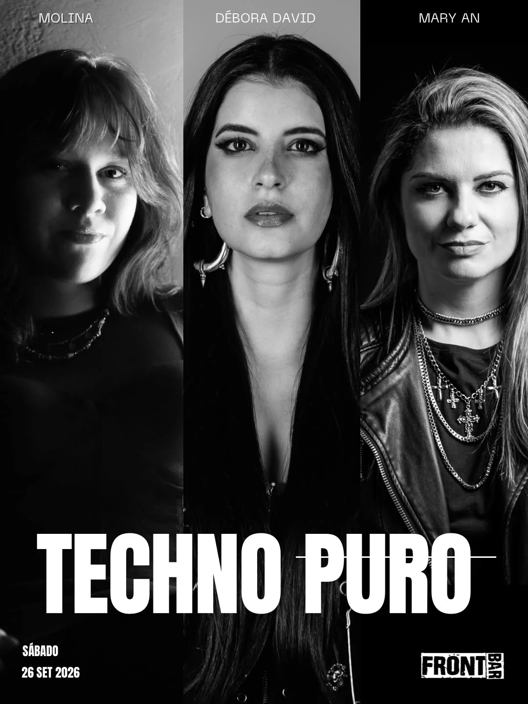 Techno Puro Com Molina, Mary An, Debora David At Front Bar