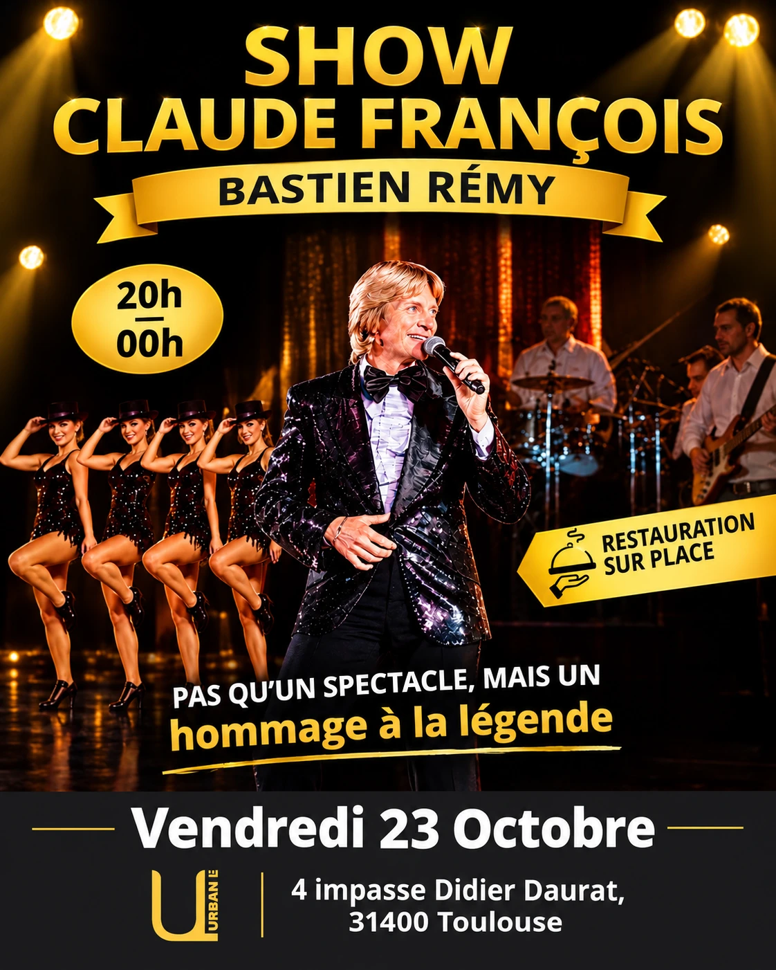 Concert Tribut  Claude François + Soirée 80/90/00