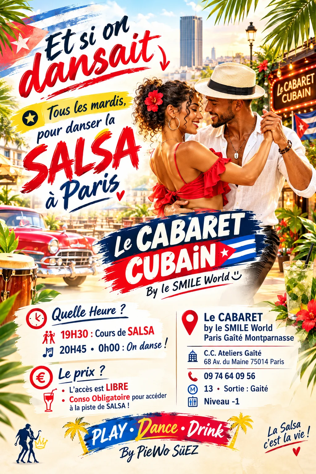 Mardi / Cours & Soirée Salsa Paris