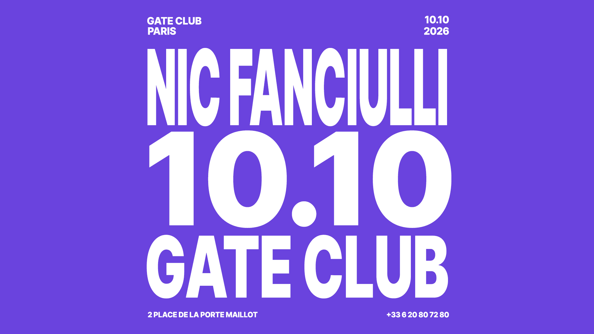 Nic Fanciulli X Gate Club Paris