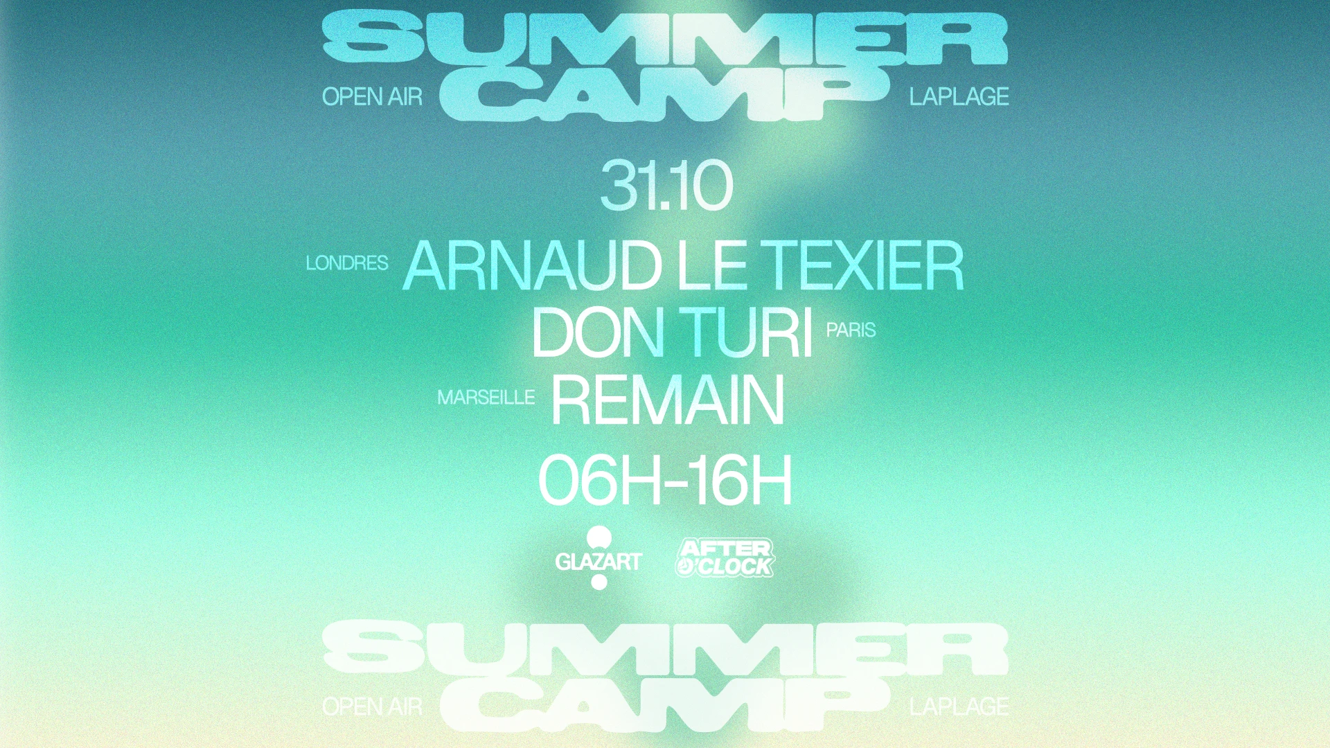 After O'clock X La Plage Open Air : Arnaud Le Texier...