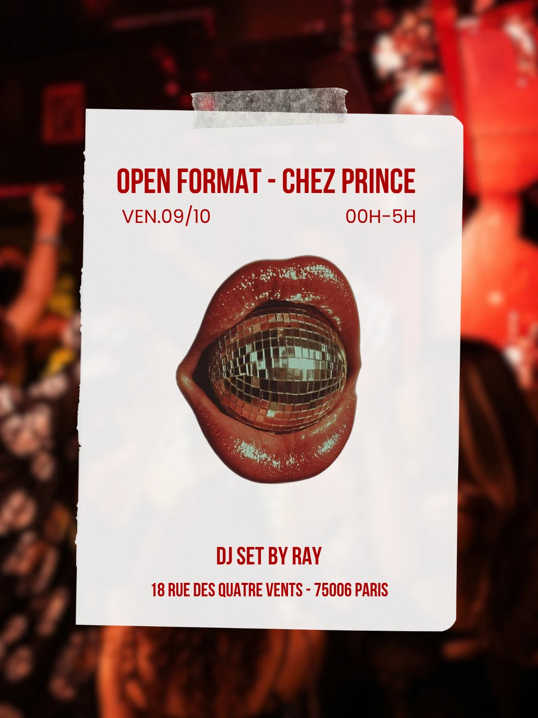 Vendredi Open Format At Chez Prince