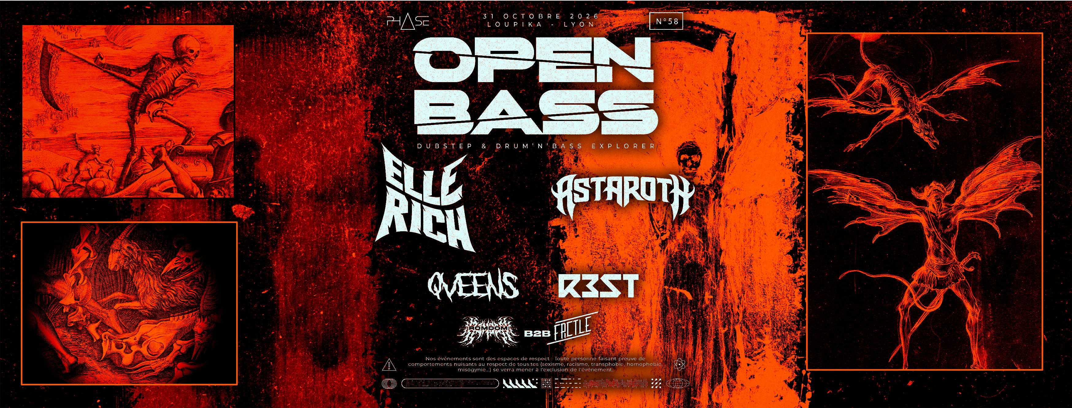 🎃Open Bass #58 W/ Elle Rich, Astaroth, Qveens, R3st🎃