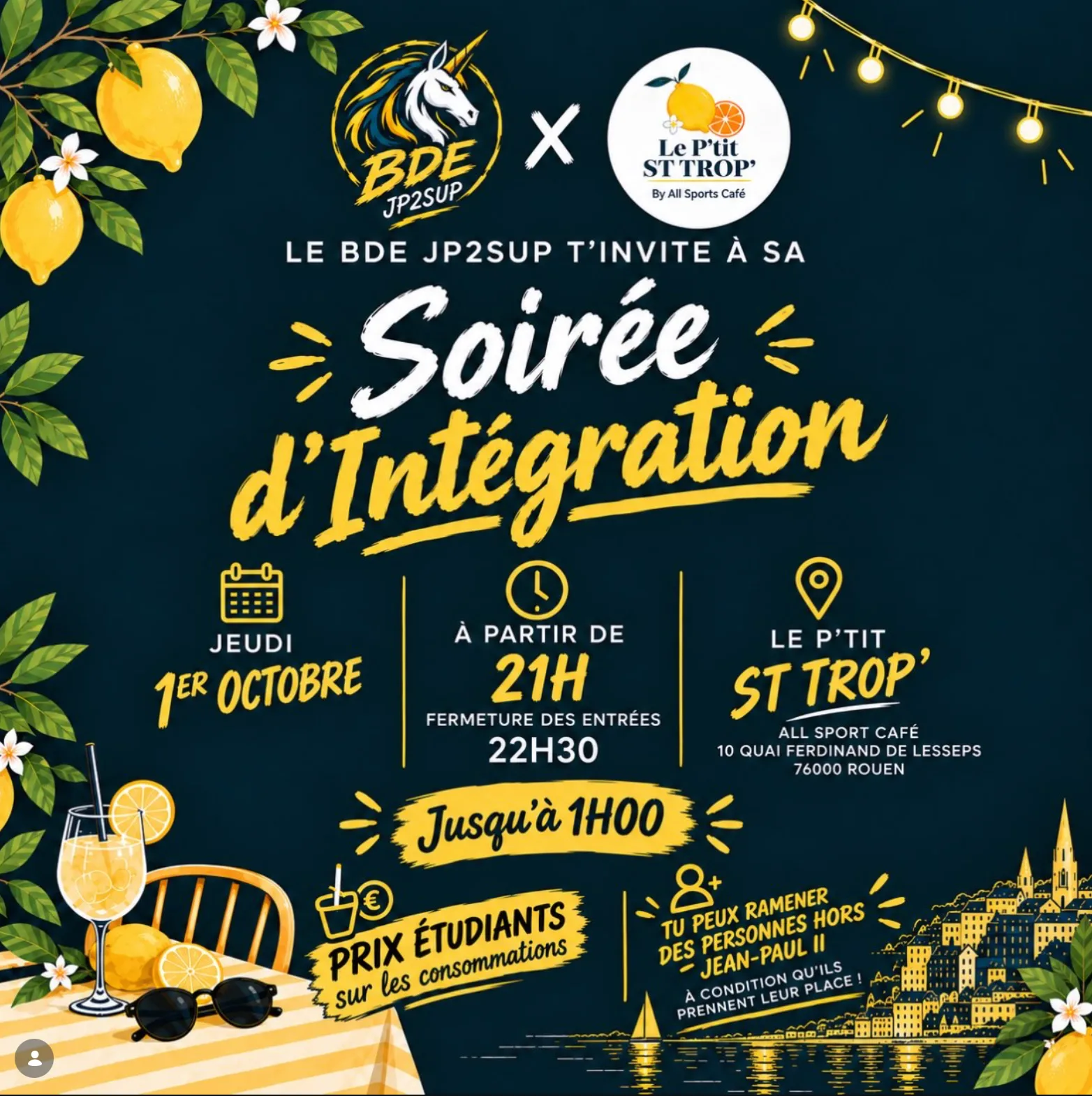 Soirée D'intégration Jp2sup X Petit Saint Trop