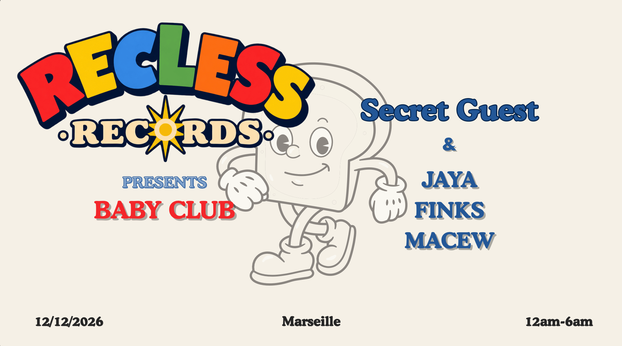 Recless Records : Secret Guest & Jaya - Finks - Macew