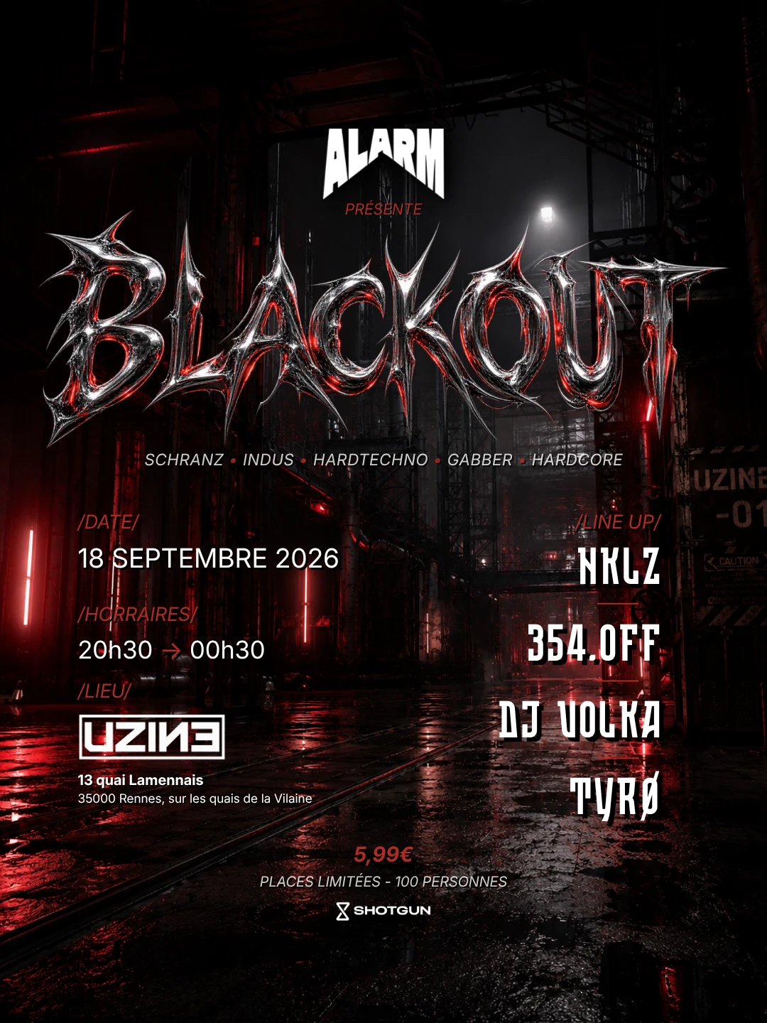 Alarm Présente Blackout