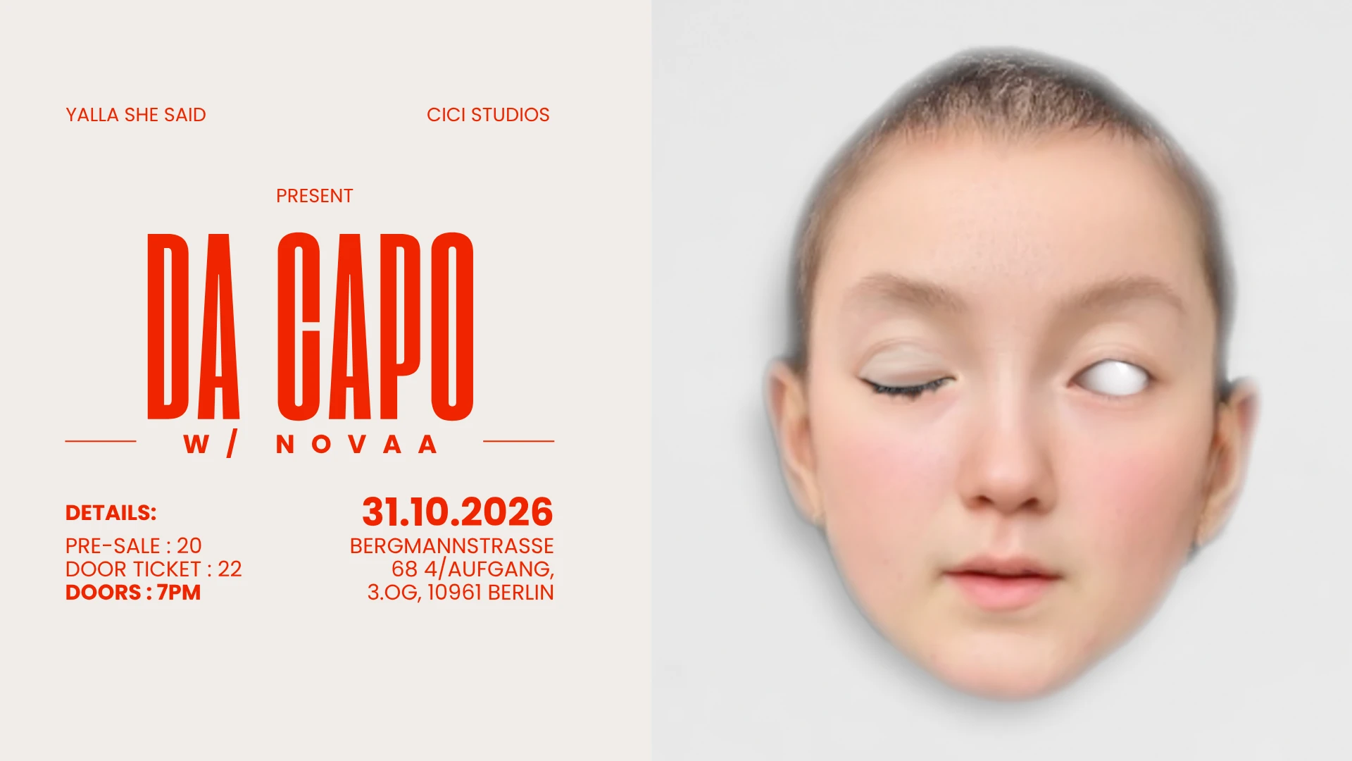 Da Capo W/ Novaa - Live @ Cici Studios Berlin