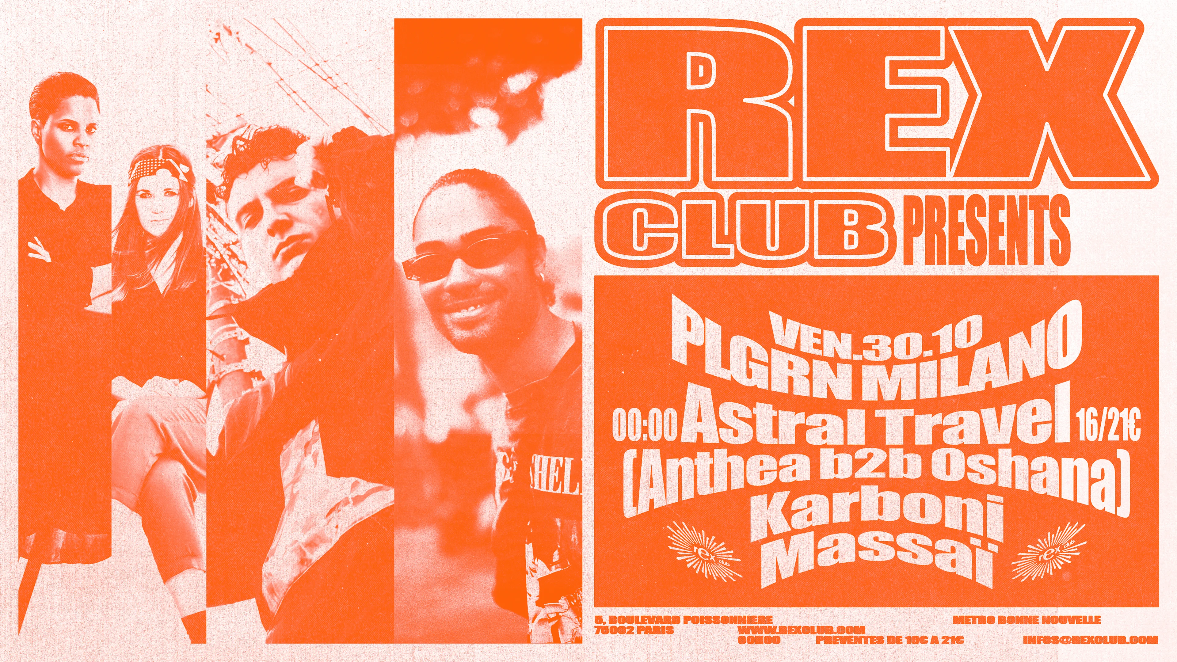 Rex Club Presents - Plgrn Milano: Anthea B2b Oshana &More