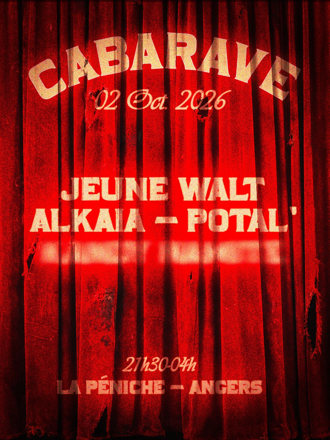 Cabarave | Potal’, Jeune Walt, Alkaïa + Invité.E Mystère