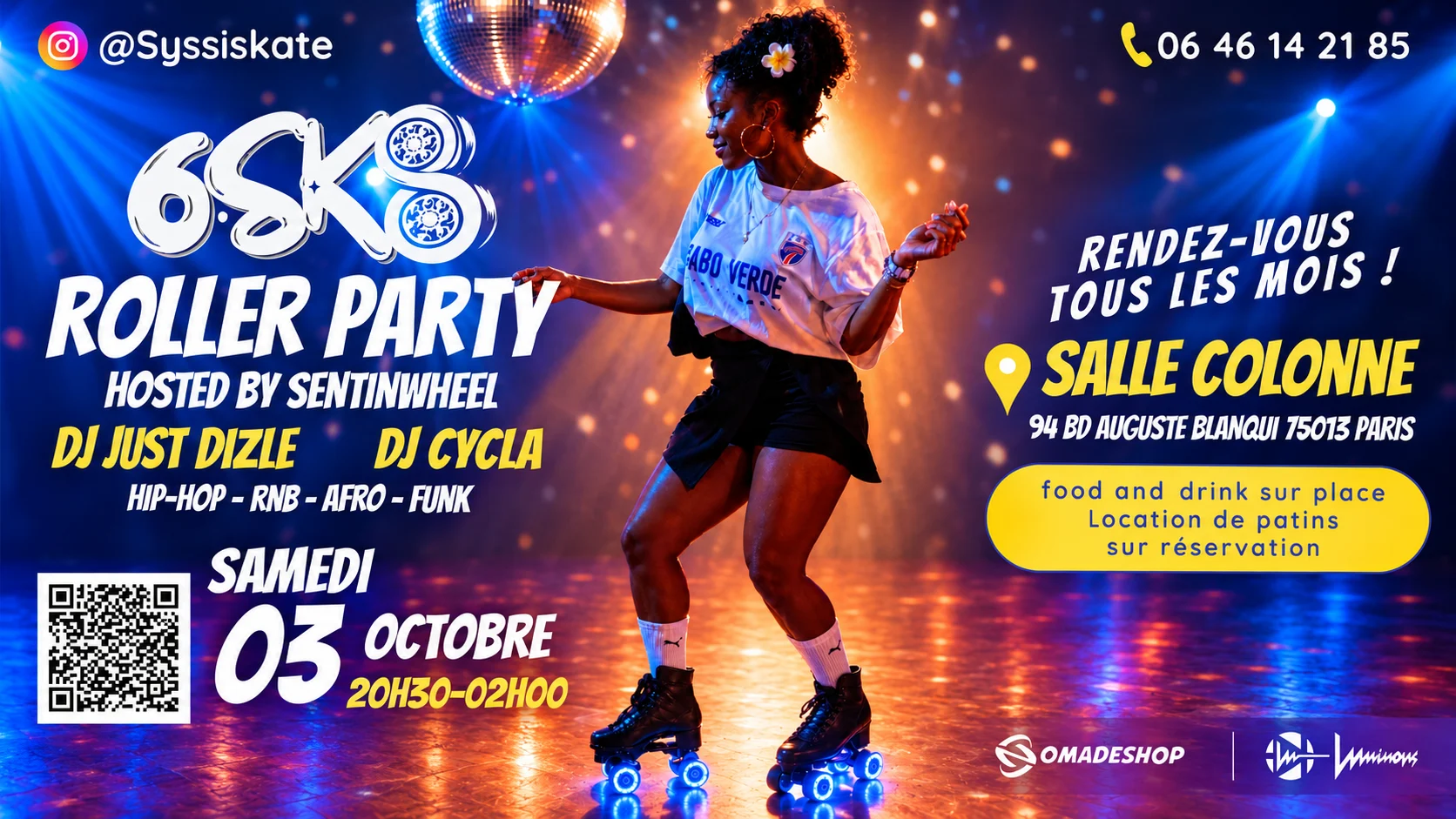 6sk8 Roller Dance Party Samedi 03 Octobre