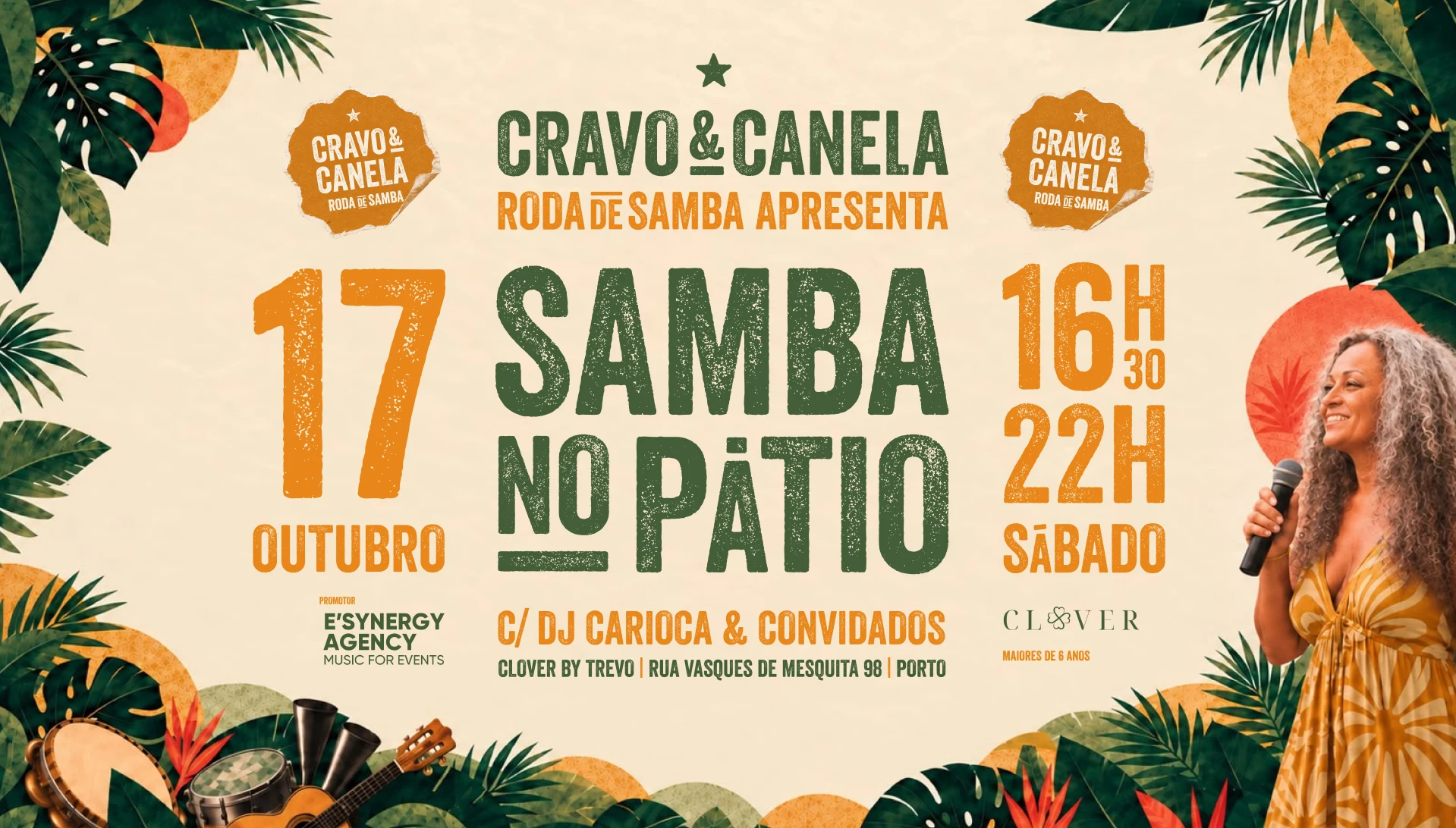 Cravo & Canela Roda De Samba - 17 Out "Samba No Pátio"