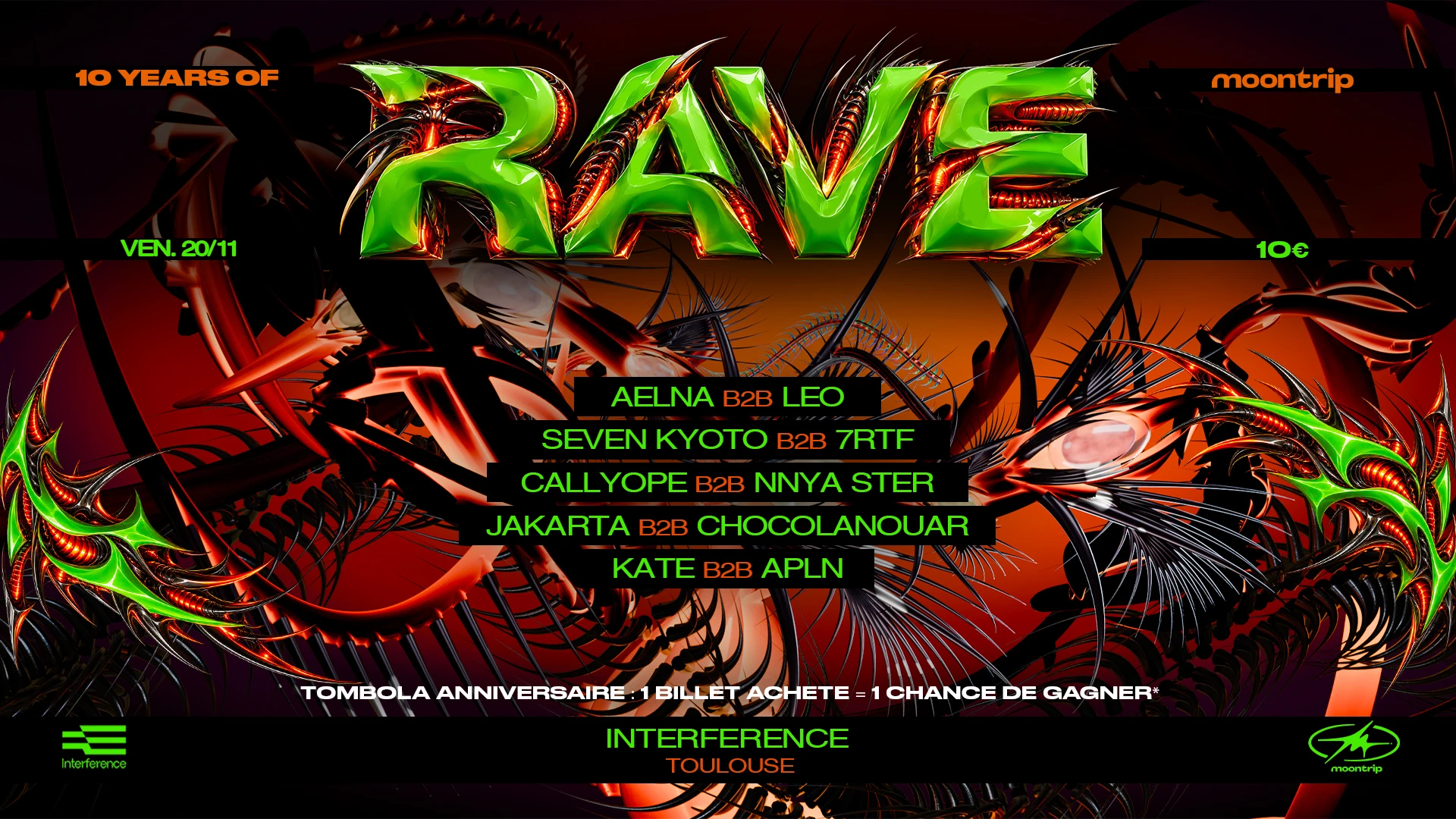 10 Years Of Rave - Moontrip X Interference