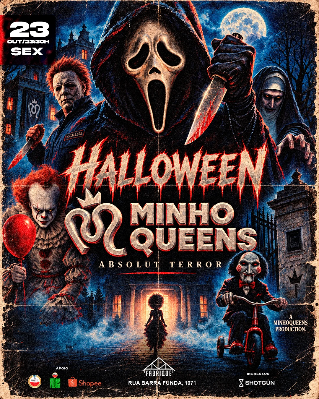 Halloween Minhoqueens - 23/10 (Sexta)