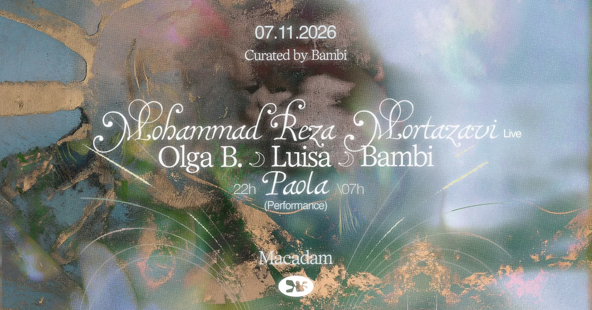 Macadam • Mohammad Reza Mortazavi (Live) ~ Olga B. ~ Luisa..