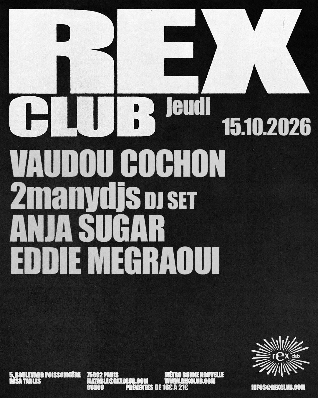 Vaudou Cochon: 2manydjs (Djset), Anja Sugar, Eddie Megraoui