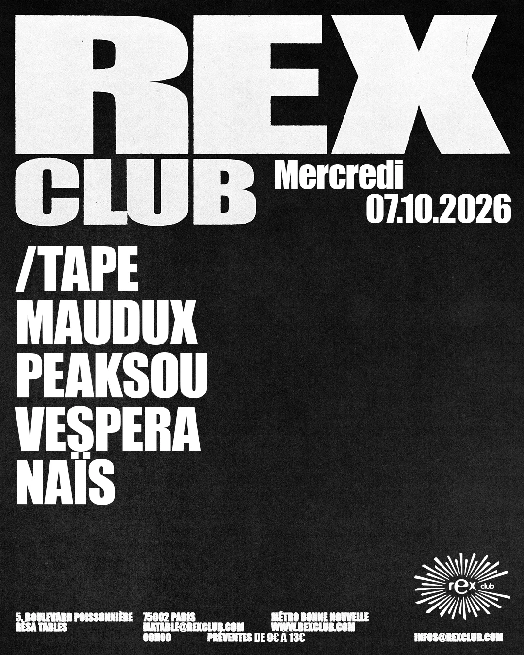 Tape: Maudux, Peaksou, Vespera, Naïs