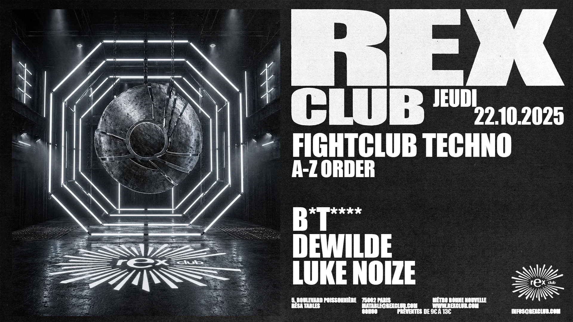 Fightclub Techno: B**I**, Dewilde, Luke Noize