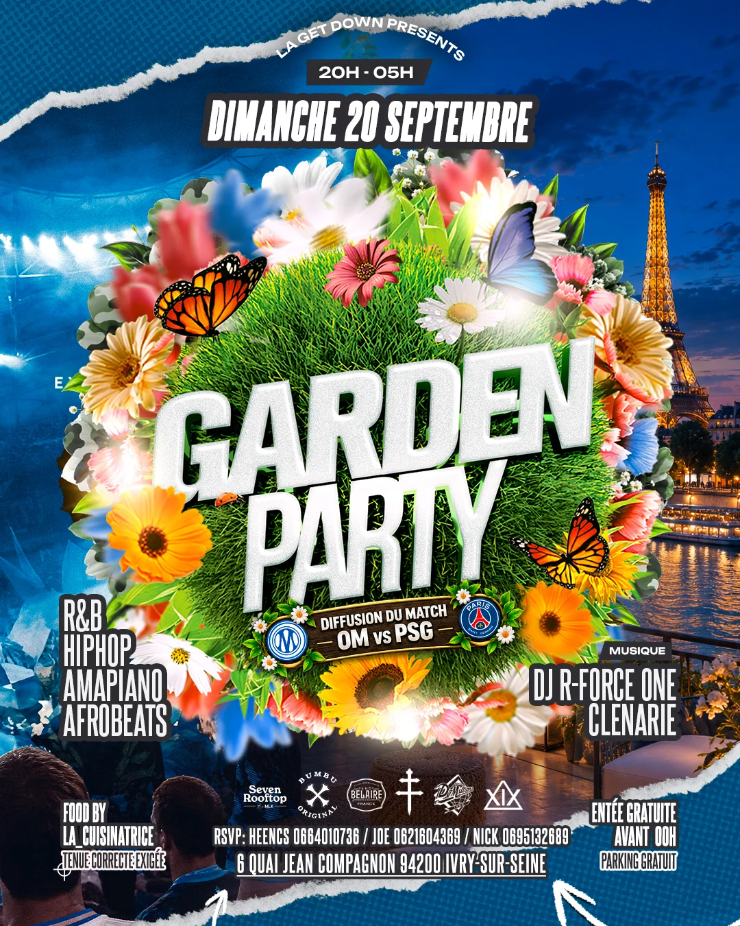 Garden Party | Classico Om - Psg | Dim 20 Sept | Terrasse