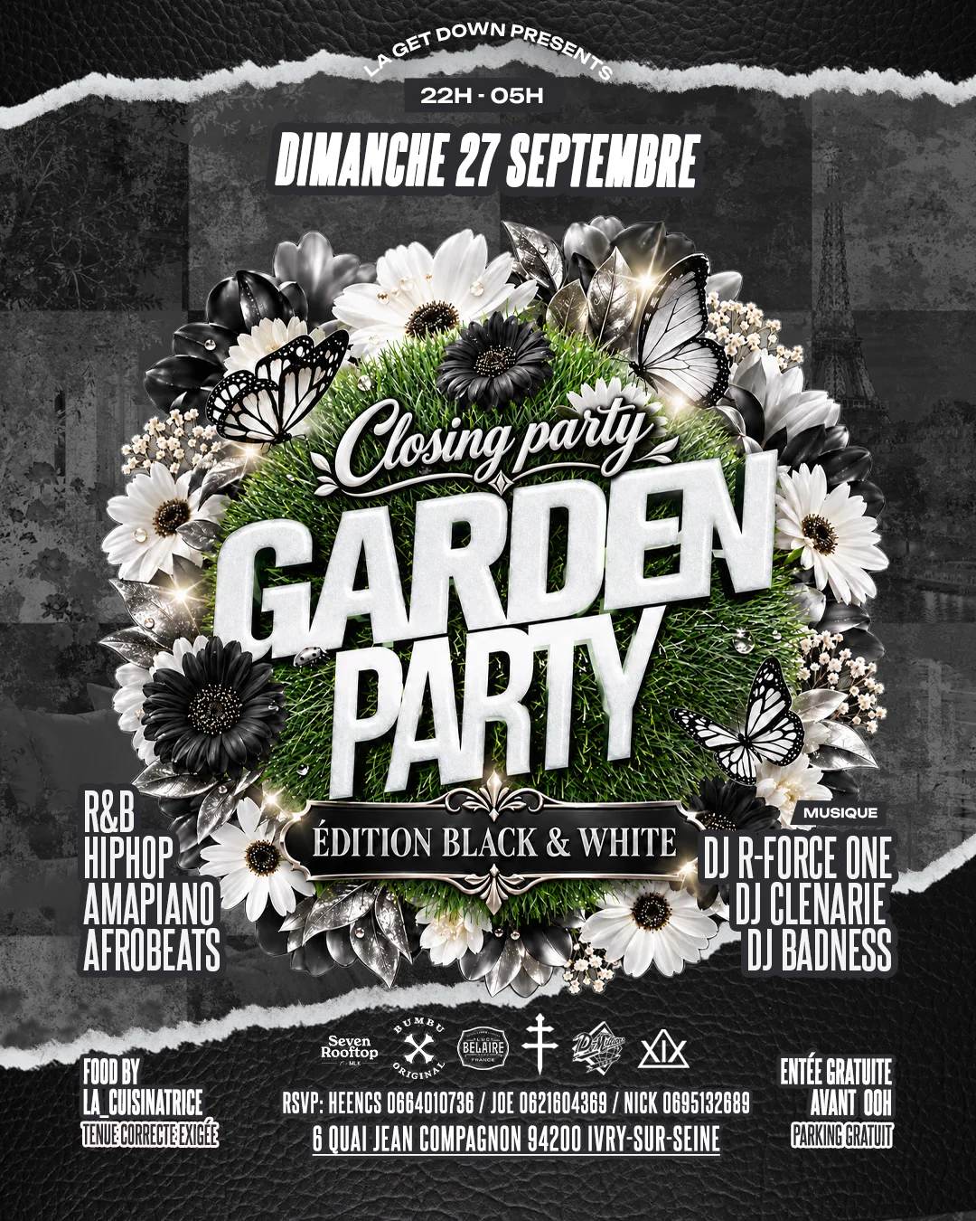 Garden Party | Dim 27 Sept | Black & White Edition | Closing