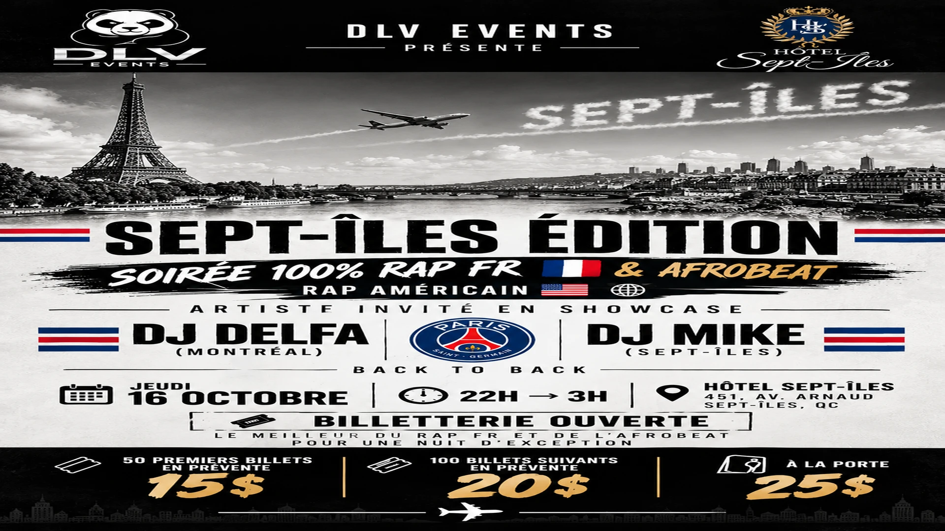 Sept-Îles Soiree 100% Rap Fr , Afrobeat Et Rap Us