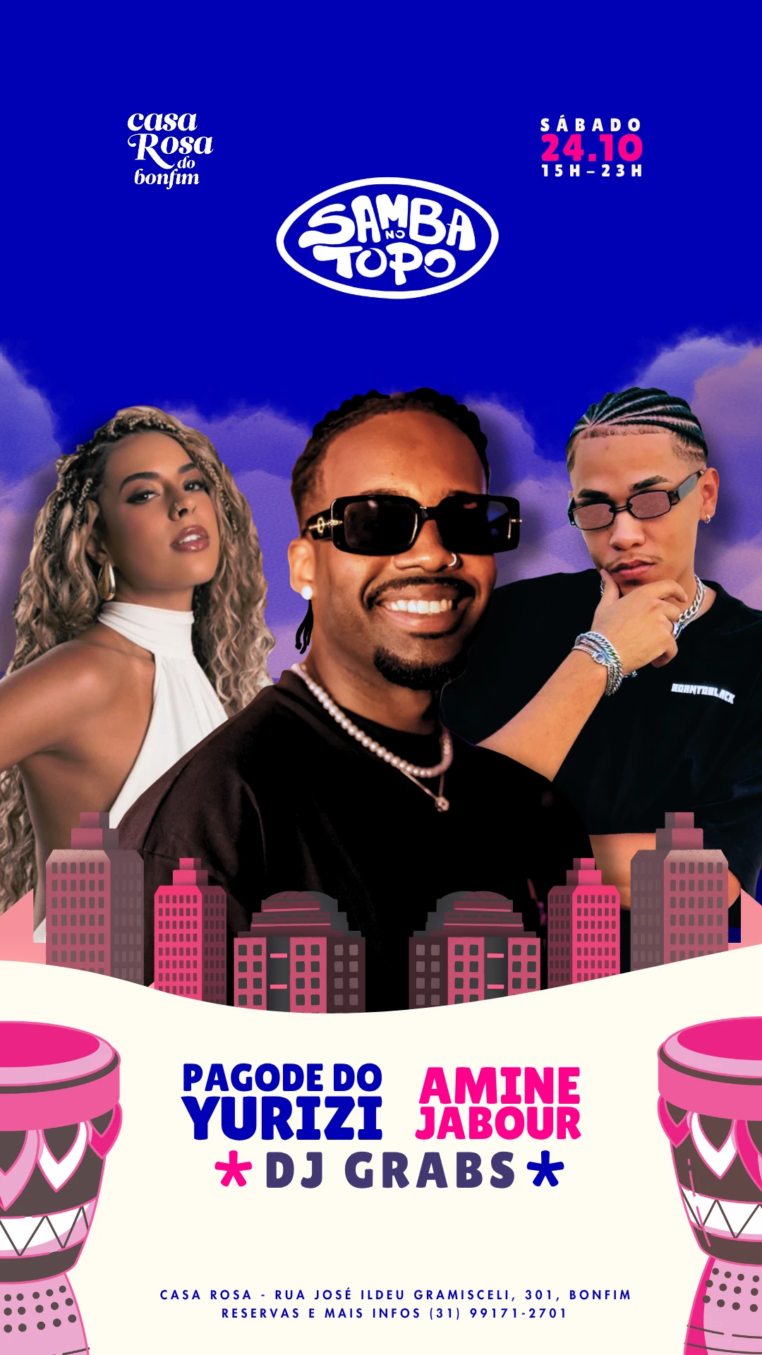 Samba No Topo Convida Yurizi + Amine Jabour + Dj Grabs