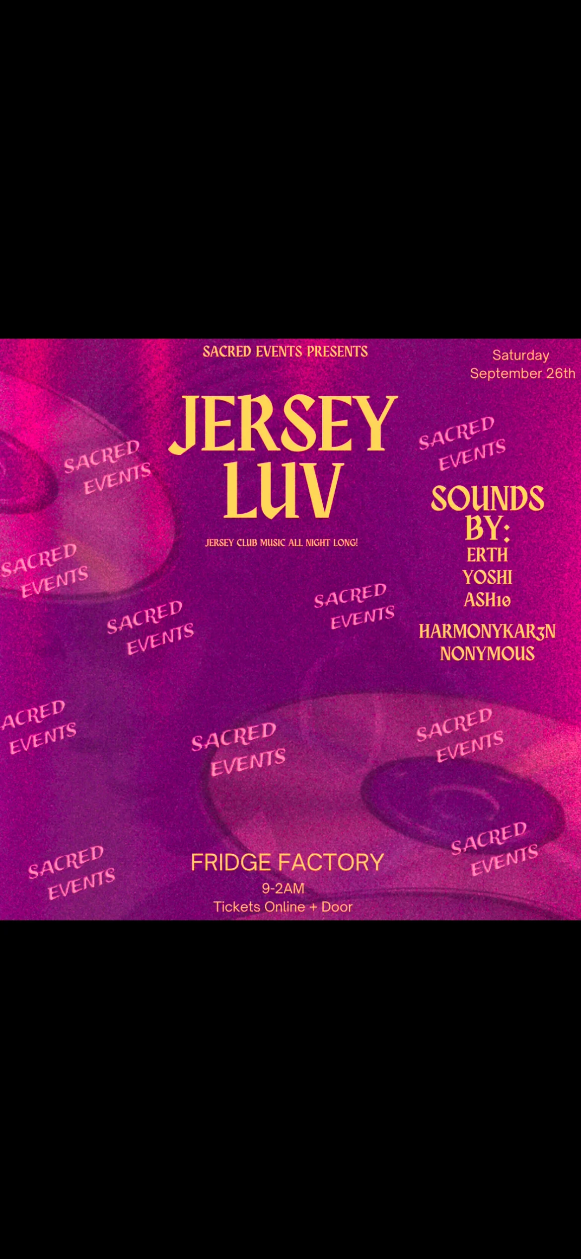 Jersey Luv — Sacred Events