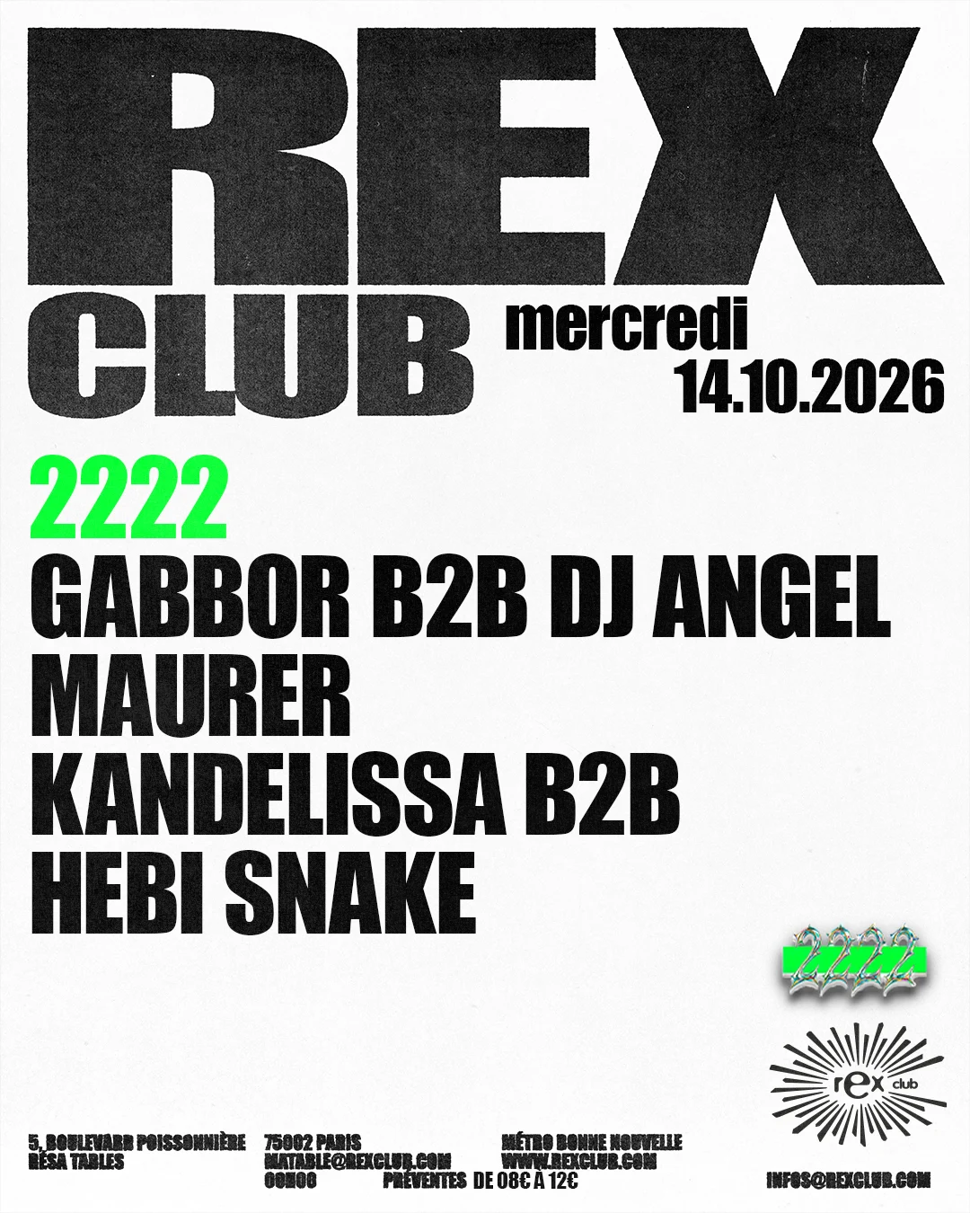 2222: Gabbor B2b Dj Angel, Maurer, Kandelissa B2b Hebi Snake