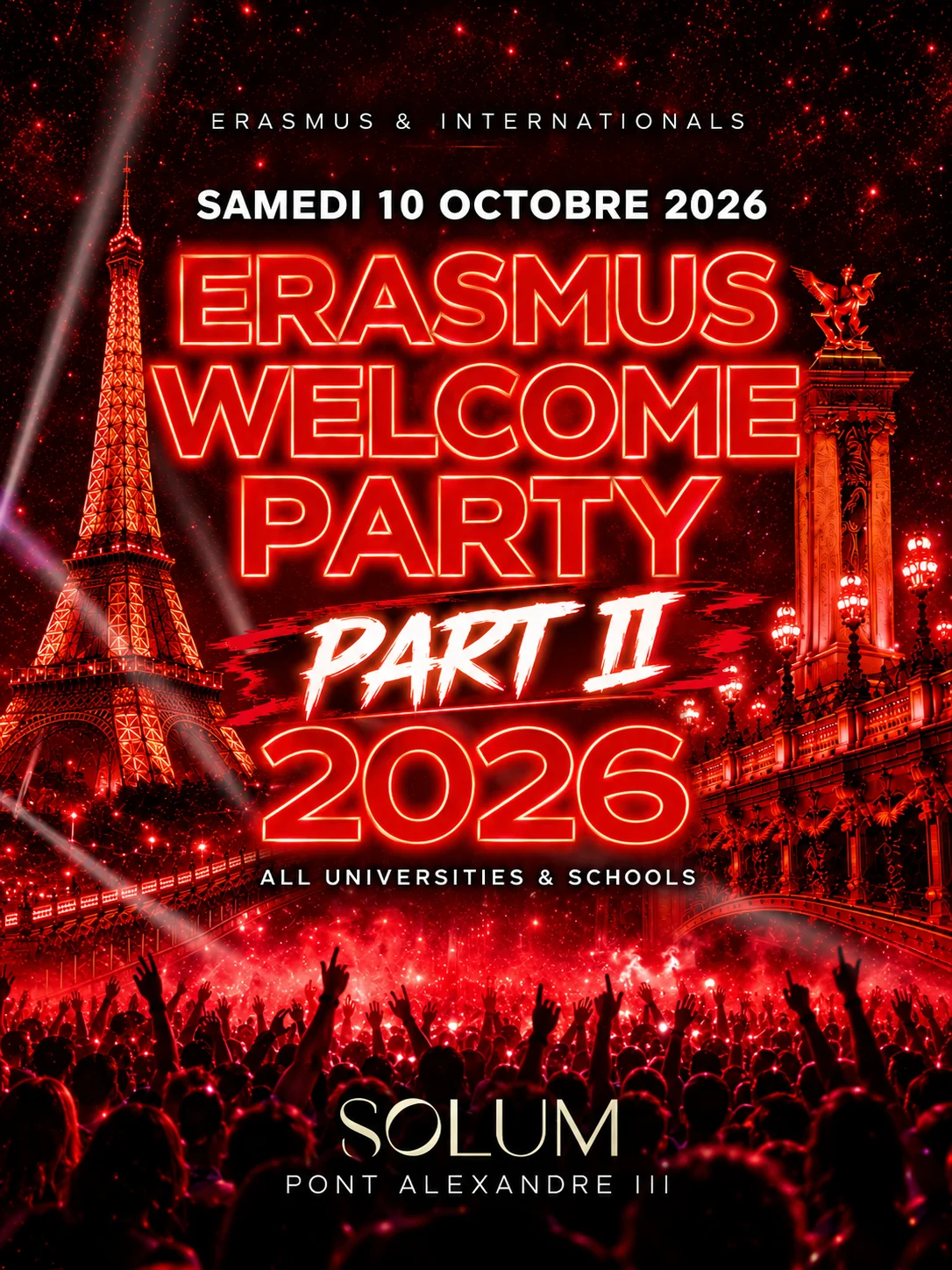 Erasmus Welcome Party 2026 - Solum Pont Alexandre I…