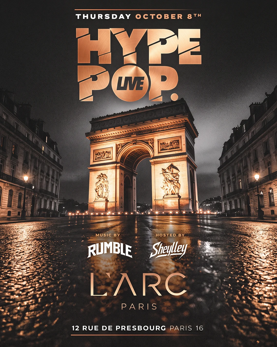 Hype Pop @ L'arc Paris - Jeudi 08 Octobre